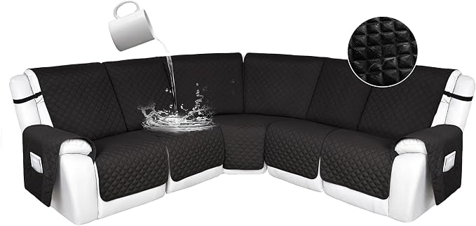 HDCAXKJ 100% Waterproof Reclining Sectional Couch Covers L Shape Recliner Sofa by HDCAXKJ
