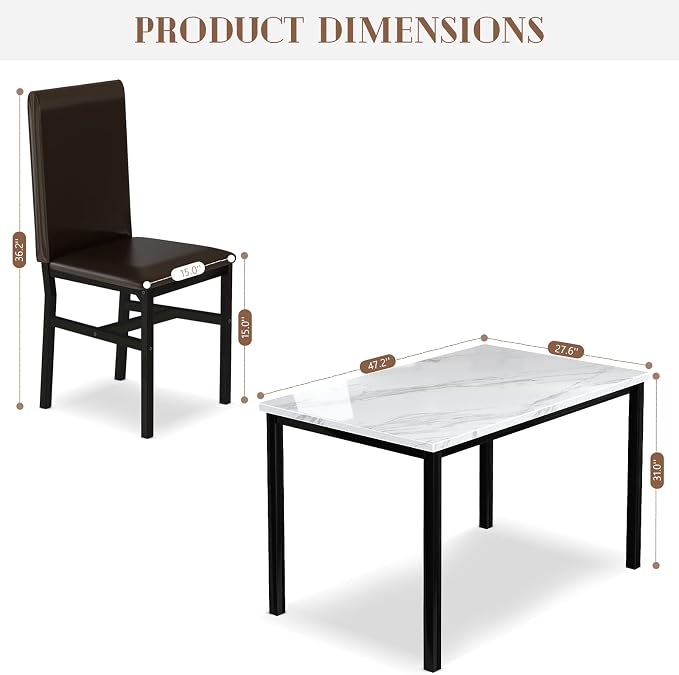 AWQM 5 Piece Dinning Table Sets - Image 9