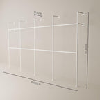 pamo Industrial Pipe Clothing Rack White Metal - Image 2