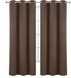 Chocolate Brown Blackout Curtains 34 x 84 Inch Length/Set of 2 Curtain - Image 2
