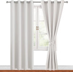 Blackout Curtains for Bedroom, 52 x 96 Inches Long, 2 Panels | Thermal by Hiasan
