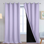 Yakamok Lilac 100% Blackout Curtains 108 Inches Long by Yakamok