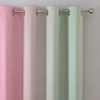 Sage Green and Pink Ombre Blackout Curtains - Image 4
