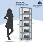 Magshion Display Cabinet, 5-Tier Curio Cabinet - Image 2