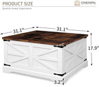 oneinmil 3-Piece Farmhouse Table Set Includes 31” Coffee Table and Side Tables - Image 2