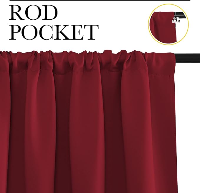 NICETOWN 40 inch Curtains for Small Windows, Thermal Insulated Privacy Short - Image 2
