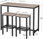 HOOBRO Bar Table and Chairs Set, 47.2” Rectangular Pub Table - Image 4