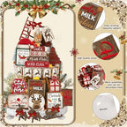 Croblissful 23 Pcs Christmas Tiered Tray Decor set, Red, Elk - Image 3