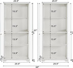 LELELINKY Farmhouse Display Cabinet Set of 2 - Image 3