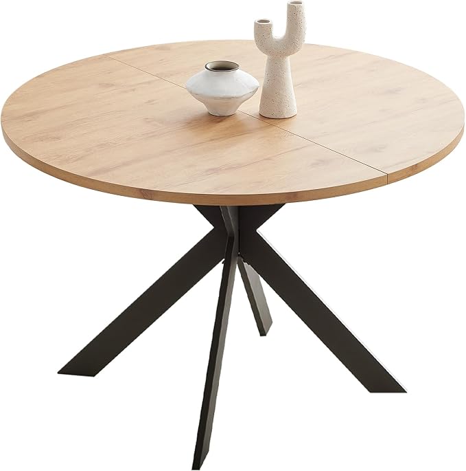 Zerifevni 46.4" Round Dining Table Set, Mid Century Modern Round Dining Table by ChooseComfortableFurniture
