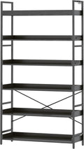 HCHQHS Bookshelf, Adjustable Industrial Bookcase, Vertical Tall Book Shelf by HCHQHS