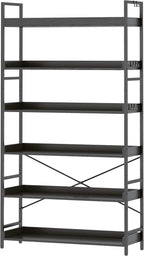 HCHQHS Bookshelf, Adjustable Industrial Bookcase, Vertical Tall Book Shelf by HCHQHS