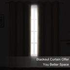 Blackout Curtains 66 x 84 inch/Beige Curtains Set of 2 Panels/Thermal Insulated - Image 3