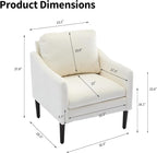Mid Century Modern Accent Chair, Chenille Fabric Armchair - Image 2