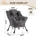 Welnow Dark Grey Single Lazy Chair - Image 3