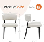 DUMOS Dining Chairs Set of 4, Mid Century Modern Chair Round Upholstered Curved - Image 2