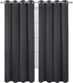 Dark Grey Thermal Blackout Curtains/52 x 95 Inch/Set of 2 Panels Room Darkening - Image 2