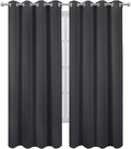 Blackout Curtains 52 x 90 inches Long Dark Grey Curtains Set of 2 Panels by Lemomo