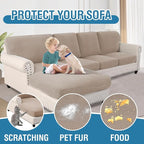 H.VERSAILTEX Sectional Couch Covers 8 Pieces Stretch Sofa Covers - Image 7