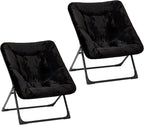 Comfy Saucer Chair for Adults, Soft Faux Fur Bedroom Chair, Accent Dorm Chairs by MordchilHF