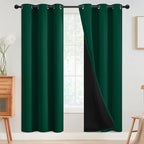 SimpleHome Dark Green 100% Blackout Curtains Room Darkening Living Room 72 | by SimpleHome