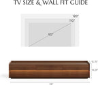 POVISON Fully-Assembled Mid Century Modern TV Stand, 118.11" Wood Media Console - Image 4