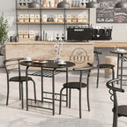Shahoo 3-Piece Wooden Dining Table Set, Kitchen Breakfast Nook Sets - Image 2