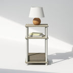 Furinno Just 3-Tier Turn-N-Tube Open Storage Nightstand, Plastic Poles - Image 4