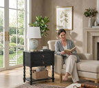 HULALA HOME Farmhouse Storage End Table - Image 6