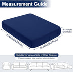 Smiry Waterproof Patio Cushion Covers, Stretch Outdoor Furniture Covers | Couch - Image 6