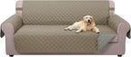U-NICE HOME Large Sofa Cover Reversible Couch Cover, Khaki/Light Grey | by U-NICEHOME