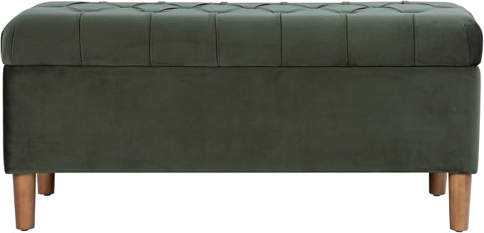 Homepop Home Decor | Tufted Ainsley Button Storage Ottoman Bench by HomePop