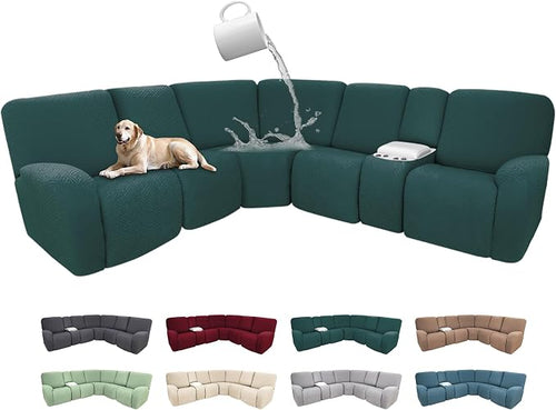 100% Waterproof Sectional Recliner Couch Covers by ROFASVCO