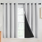 SimpleHome White 100% Blackout Curtains Room Darkening Living Room 54 Inch | by SimpleHome