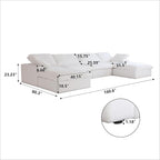 JACH U-Shaped Cloud Couches for Living Room, 6-Seats Modular Convertible - Image 2