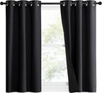 NICETOWN Complete 100% Blackout Curtain Set, Double Panels, Thermal Insulated & by NICETOWN