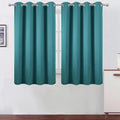 Blackout Curtains 66 x 54 Inch Long Sea Teal Curtains Set of 2 Panels Room by Lemomo