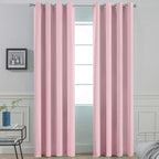 Yakamok Room Darkening Curtains 52x84 inch Long Pink-Living Room | 2 panels by Yakamok
