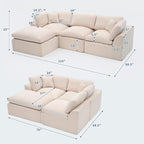 Garvee Modular Sectional Sofa, Sectional Couches - Image 2