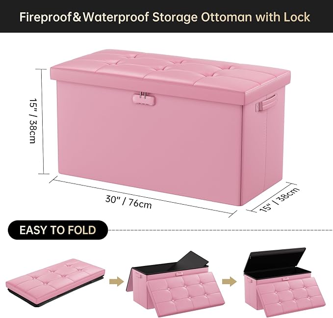 DocSafe Storage Ottoman Bench - Image 3