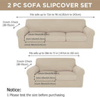 HunnmingRe Sofa Covers for 3 Cushion Couch Stretch Sofa and Loveseat Covers Set - Image 2