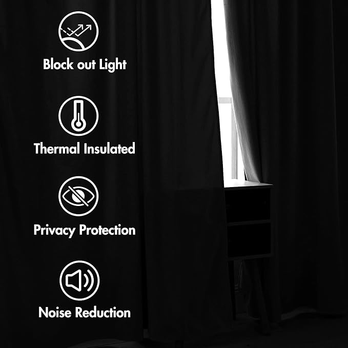 MIULEE Greyish White Velvet Blackout Curtains 52x96 inches 2 Panels | Luxury - Image 5