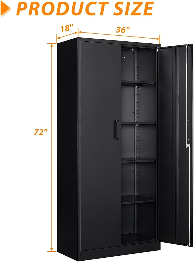 72" Tall Metal Storage Locking Cabinet - Image 3