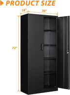 72" Tall Metal Storage Locking Cabinet - Image 3