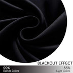 Yakamok Room Darkening Curtains 52x45 inch Length Black-Living Room | 2 panels - Image 6