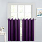 Yakamok Purple Room Darkening Window Curtains 52x36 Inch by Yakamok