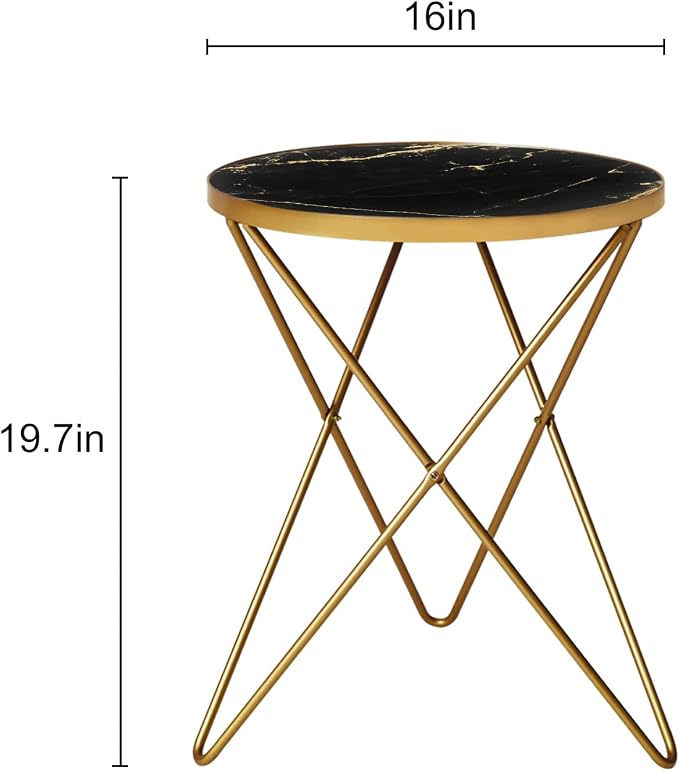 HLR Modern Round Side Table, End Table - Image 2
