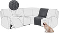 ALIECOM 100% Waterproof Recliner Sectional Couch Covers L Shape Stretch Corner by ALIECOM