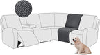 ALIECOM 100% Waterproof Recliner Sectional Couch Covers L Shape Stretch Corner by ALIECOM