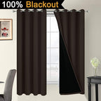Yakamok Chocolate 100% Blackout Curtains 63 Inches Long 52" Wide 2 Panels | - Image 3